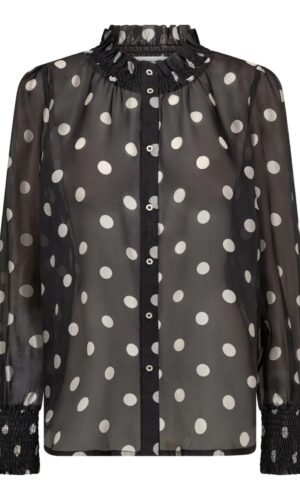 Co'Couture Drewcc Dot Shirt Black Offwhite