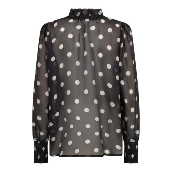 Co'Couture Drewcc Dot Shirt Black Offwhite - Afbeelding 2