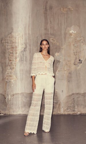 Co'Couture LaraCC Crochet Pant Off White