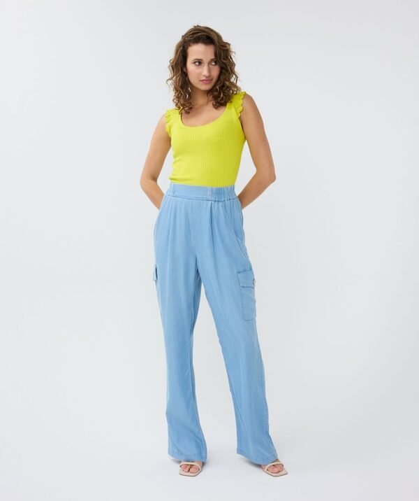 Esqualo Denim Tencel Cargo Broek - Afbeelding 2