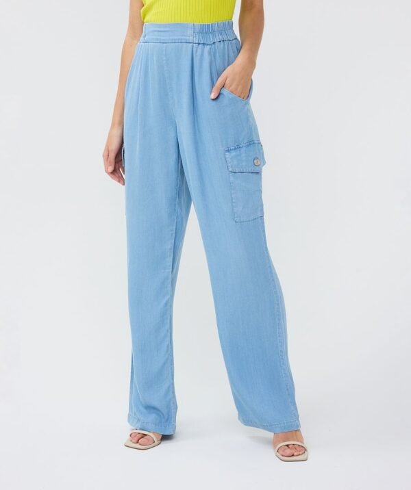 Esqualo Denim Tencel Cargo Broek - Afbeelding 3