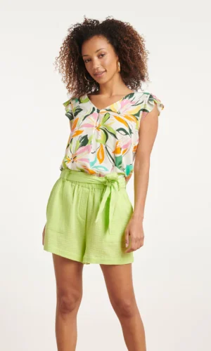 Smashed Lemon Zomer Top Met Bloemenprint