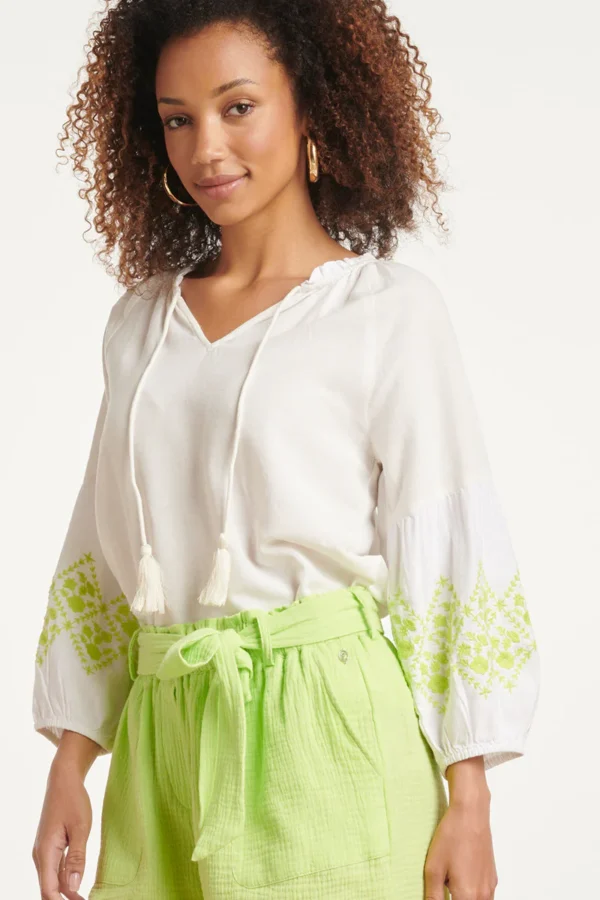 Smashed Lemon Zachte Witte Top - Afbeelding 2