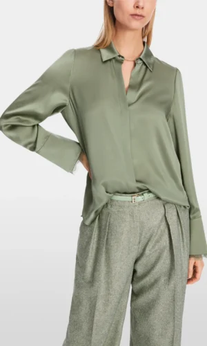 MarcCain Zijden Blouse Met Kettingknoop XC5112W40