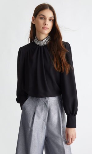 Liu Jo Blouse Georgette Met Rhinestones CF4120 TS067
