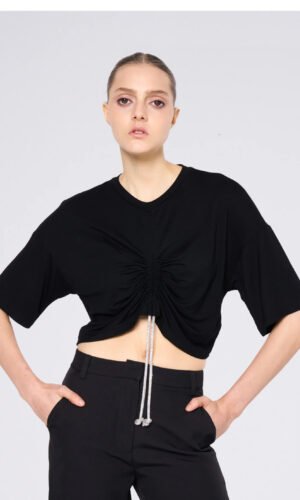 Silvian Heach Curled T-Shirt Aan Voorzijde GPA24339TS