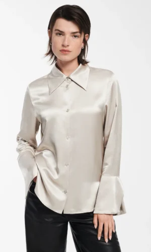 Studio Ar Satin Blouse Svea 09TL246057 Clay