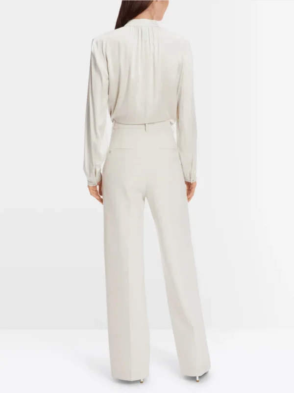 MarcCain Wijde Broek Weida Hoge Taille Smoke XC8152W22 - Afbeelding 6