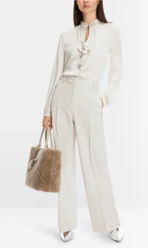 MarcCain Wijde Broek Weida Hoge Taille Smoke XC8152W22