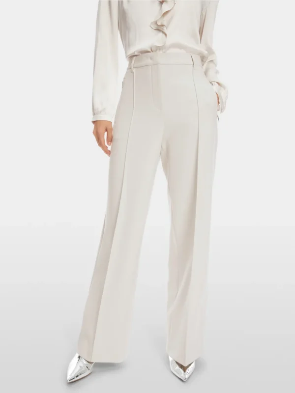 MarcCain Wijde Broek Weida Hoge Taille Smoke XC8152W22 - Afbeelding 2