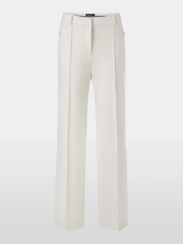 MarcCain Wijde Broek Weida Hoge Taille Smoke XC8152W22 - Afbeelding 7