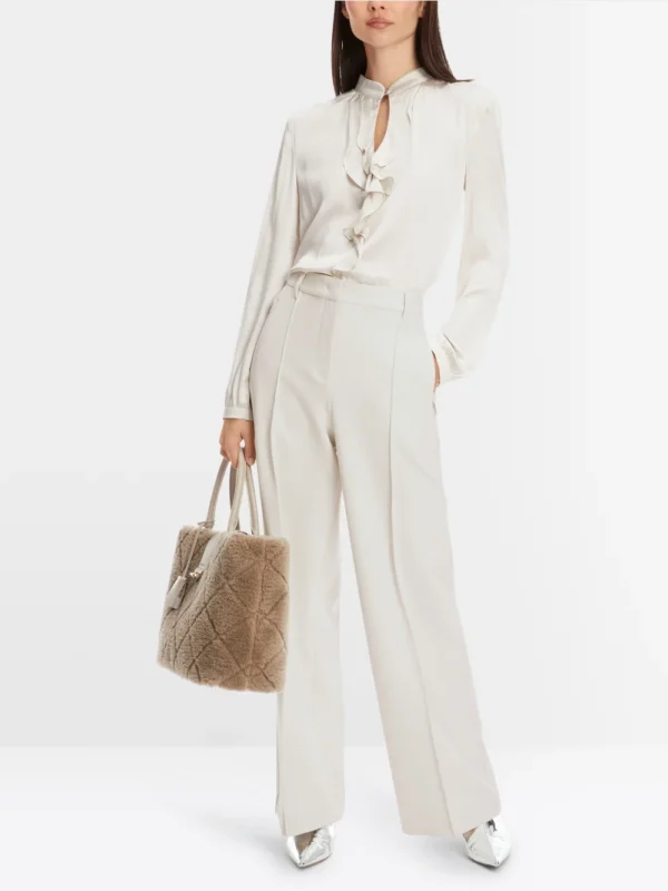 MarcCain Wijde Broek Weida Hoge Taille Smoke XC8152W22
