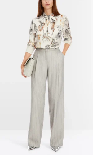 MarcCain Broek Glitter Marlene Wasco Smoke XC8160W49