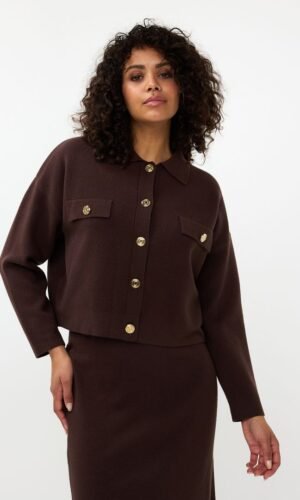 Esqualo Vest Boxy Chocolate F24.07507