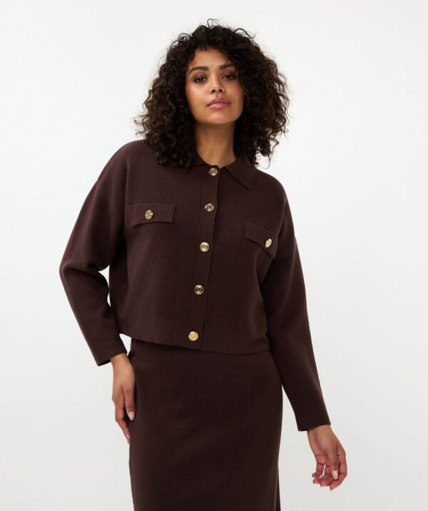 Esqualo Vest Boxy Chocolate F24.07507