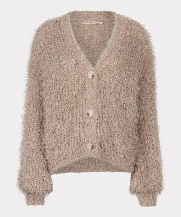 Esqualo Cardigan Short Hairy Sand F24.18503 - Afbeelding 6