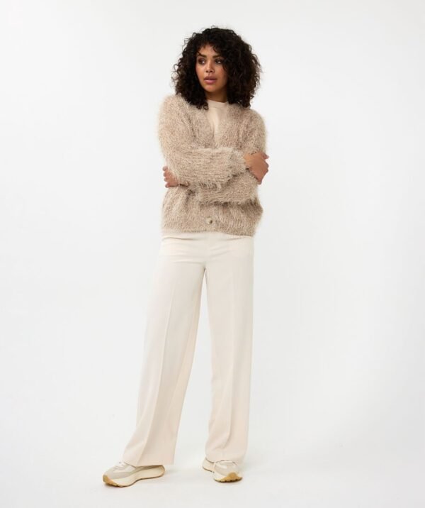 Esqualo Cardigan Short Hairy Sand F24.18503 - Afbeelding 2