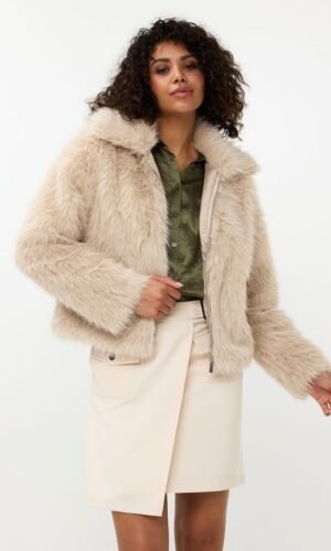 Esqualo Jacket Hairy Short Sand F24.37504