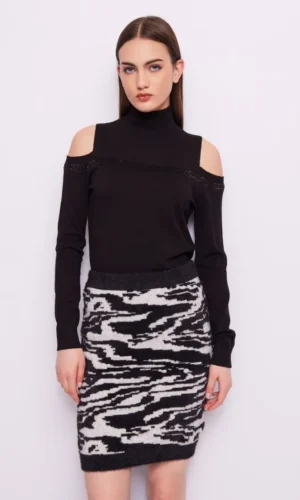 Gaudi Trui Met Strass-Steentjes 421BD53019 Zwart