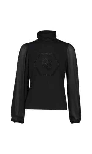 Gaudi Jersey T-shirt Met Logo 421BD64028 Zwart