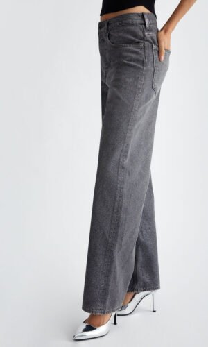Liu Jo High Rise Jeans UF4188-D4972 Grijs/Glitter