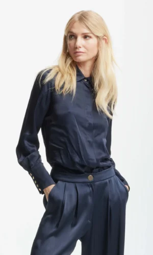Kocca Blouse Farida A24PCM2871ABUN32588 Blauw