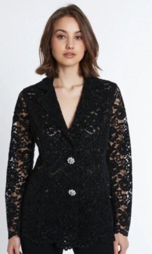 Ana Alcazar Kanten Blazer Saha 020779-3562 Zwart