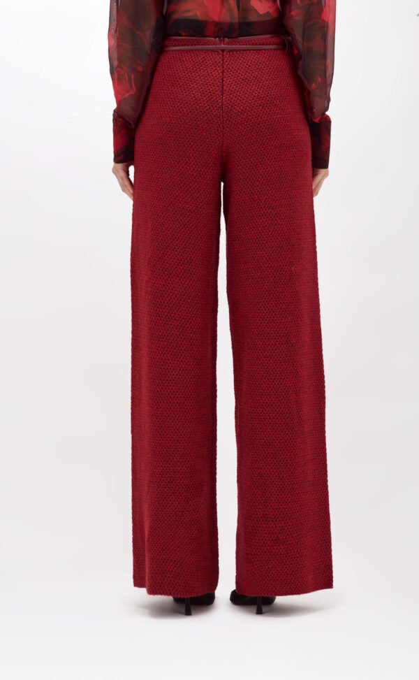 Blu Girl Boucle Yarn Broek Met Riem RF4144-MA950 Cherry - Afbeelding 4