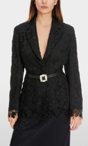 MarcCain Blazer Guipure Kant XG3404W12 Zwart