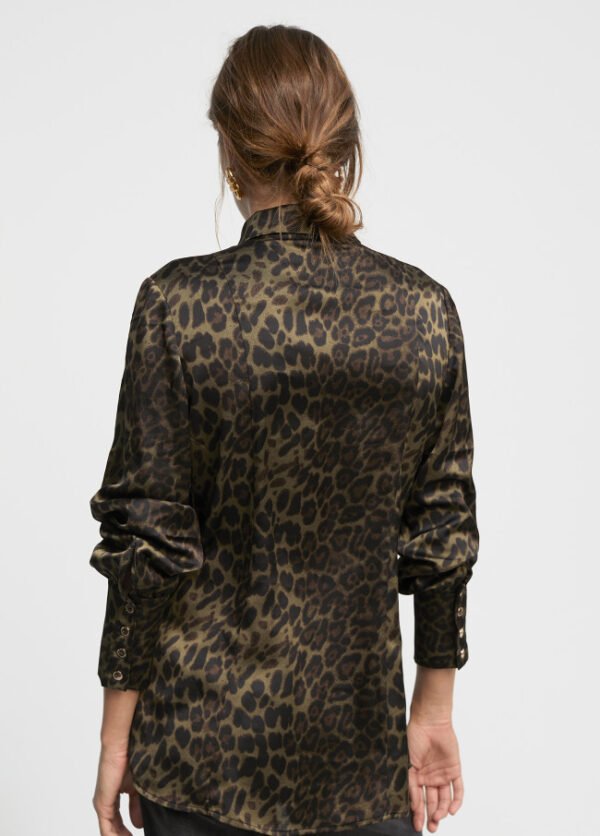 Lola Casademunt Blouse Animal Print LF2415033 Zwart/Groen - Afbeelding 5