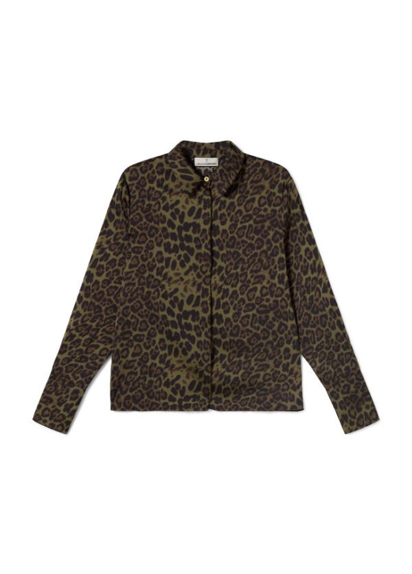 Lola Casademunt Blouse Animal Print LF2415033 Zwart/Groen - Afbeelding 6