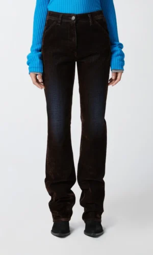 Pinko Donkere Jeans Met Flock Print 104294-A26R Donker Bruin