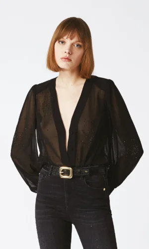 Nenette Blouse 38BB-FELZ Zwart
