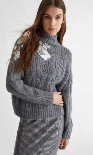 Liu Jo Coltrui Met Pailletten WF4357-MA55P Grijs