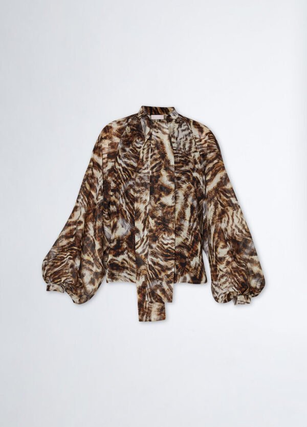 Liu Jo Blouse Shawl Kraag WF4151-T4184 Animal Print - Afbeelding 7