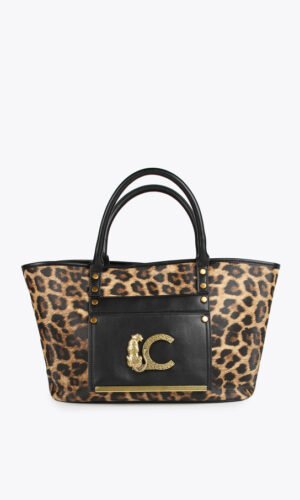 Lola Casademunt Animal Print Tote Bag LF2404030 Zwart/Bruin