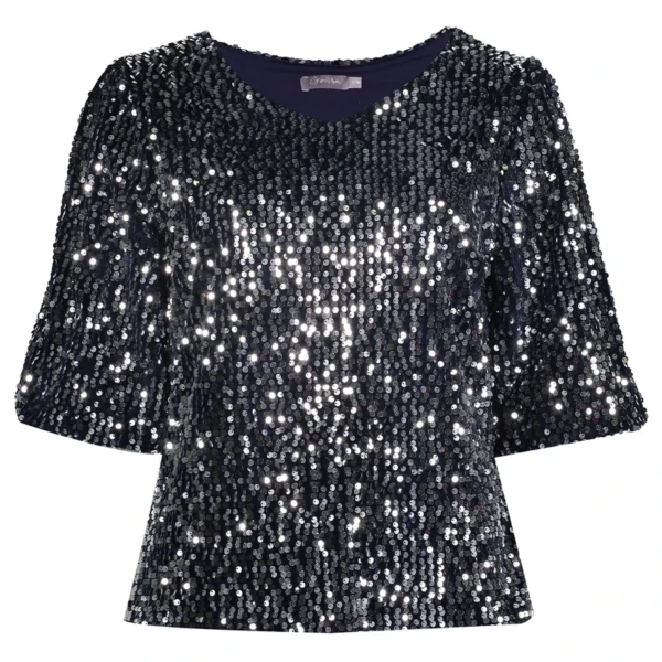 Geisha Feestelijke Top Met Pailletten 43959-20 Midnight Blue - Afbeelding 2