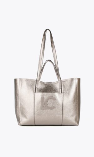 Lola Casademunt Metallic Tote Bag LF2404009 Zilver