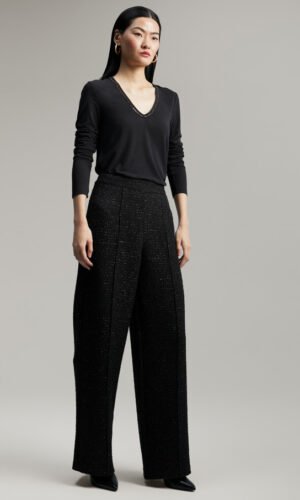 Lola Casademunt Tweed Broek MF2414024 Zwart