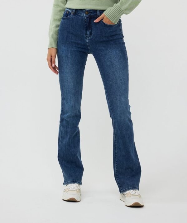 Esqualo Flare Jeans Stretch Jeans Blauw W24.12705