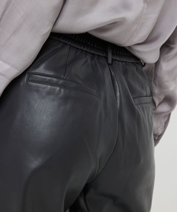 Esqualo Broek Wide Vegan Leather W24.11702 Grijs - Afbeelding 5