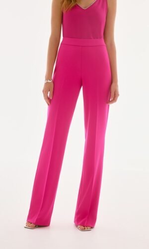 Joseph Ribkoff Broek Scuba Crepe Wijde Pull-On 233787S25 Geranium Rose