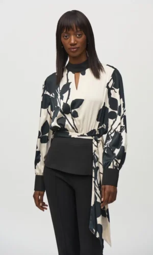Joseph Ribkoff Top 244942 Moonstone Floral Print