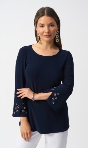 Joseph Ribkoff Zijdezachte Fit & Flare Tuniek 251141 Donkerblauw