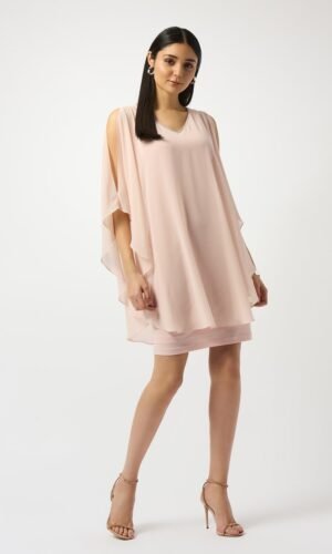 Joseph Ribkoff Jurk Chiffon Silky Knit Layered 251746 Quartz