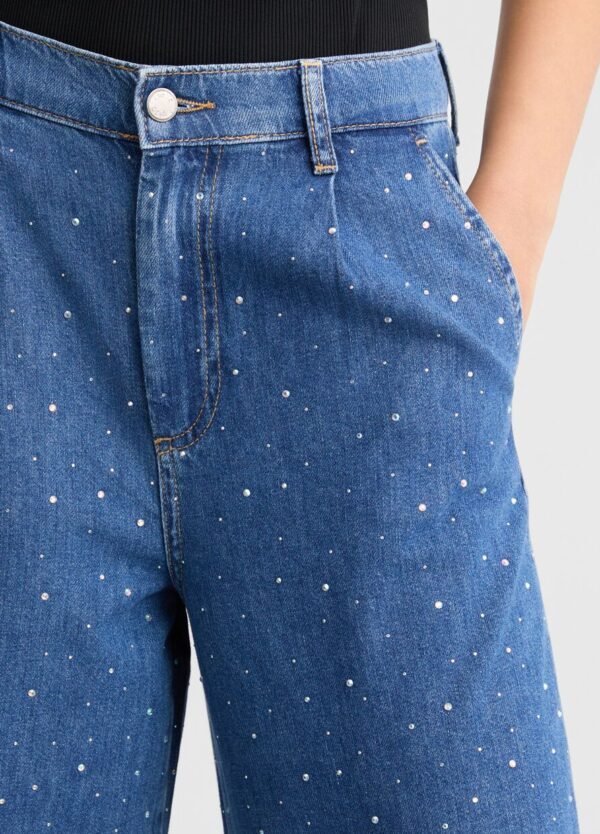 Liu Jo Flared Jeans Strass UA5168-DS069 Denim Blue - Afbeelding 3