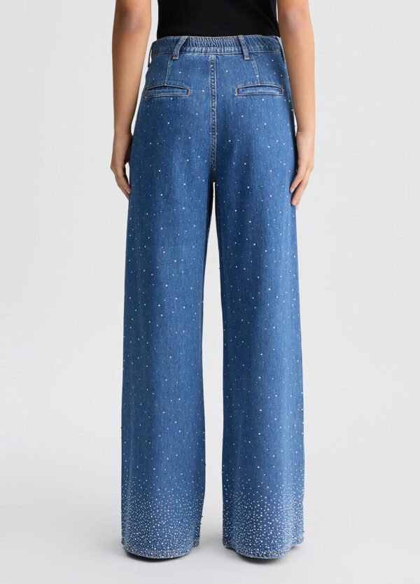 Liu Jo Flared Jeans Strass UA5168-DS069 Denim Blue - Afbeelding 7