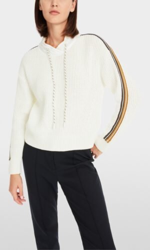 MarcCain Wijde Trui “Rethink Together” YS4101M02 Off-White