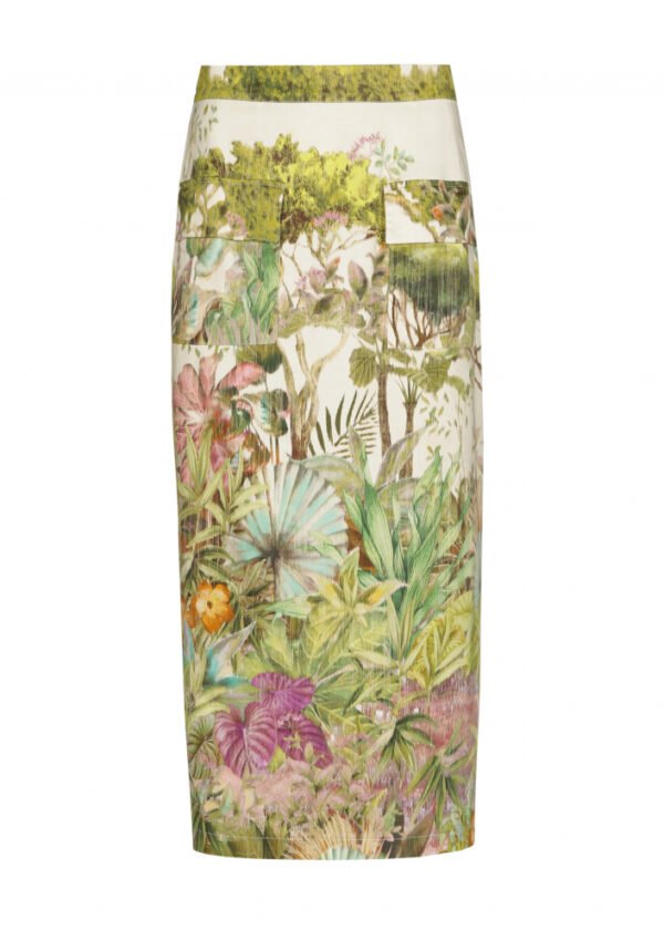 Caroline Biss Comfortabele Aansluitende Midi-Rok 1700 Jungle Print Multi Color - Afbeelding 3