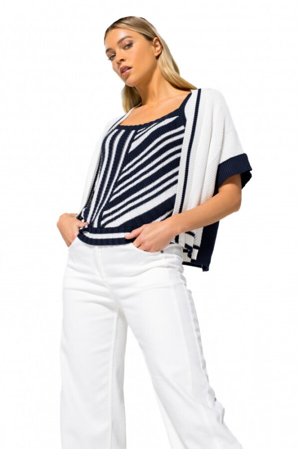 Caroline Biss Losvallende Vest Korte Mouwen 1257 Multi Color - Afbeelding 2